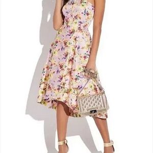 LULUMARI/ ANTHROPOLOGIE Strapless
Barbie Pink Floral Fit and Flare Dress Size L